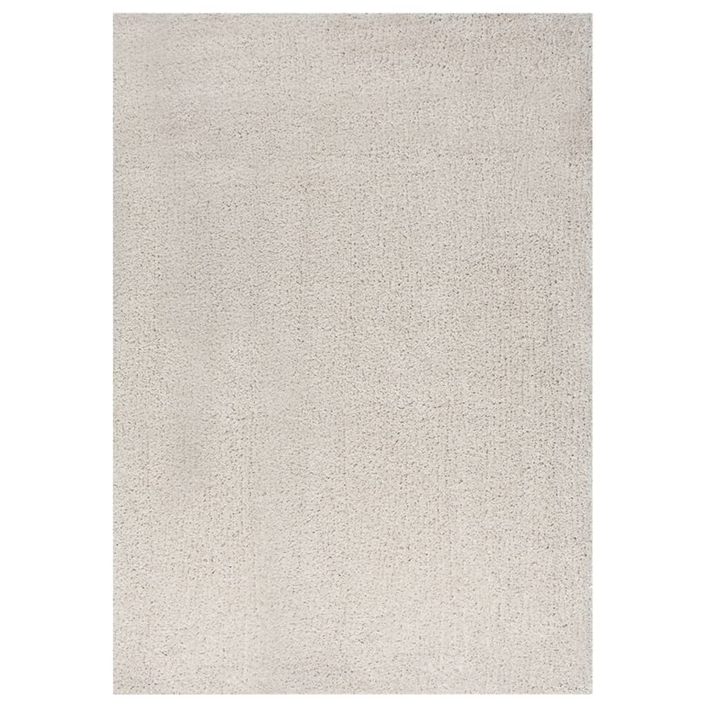 Teppich Shaggy Hochflor Creme 120x170 cm