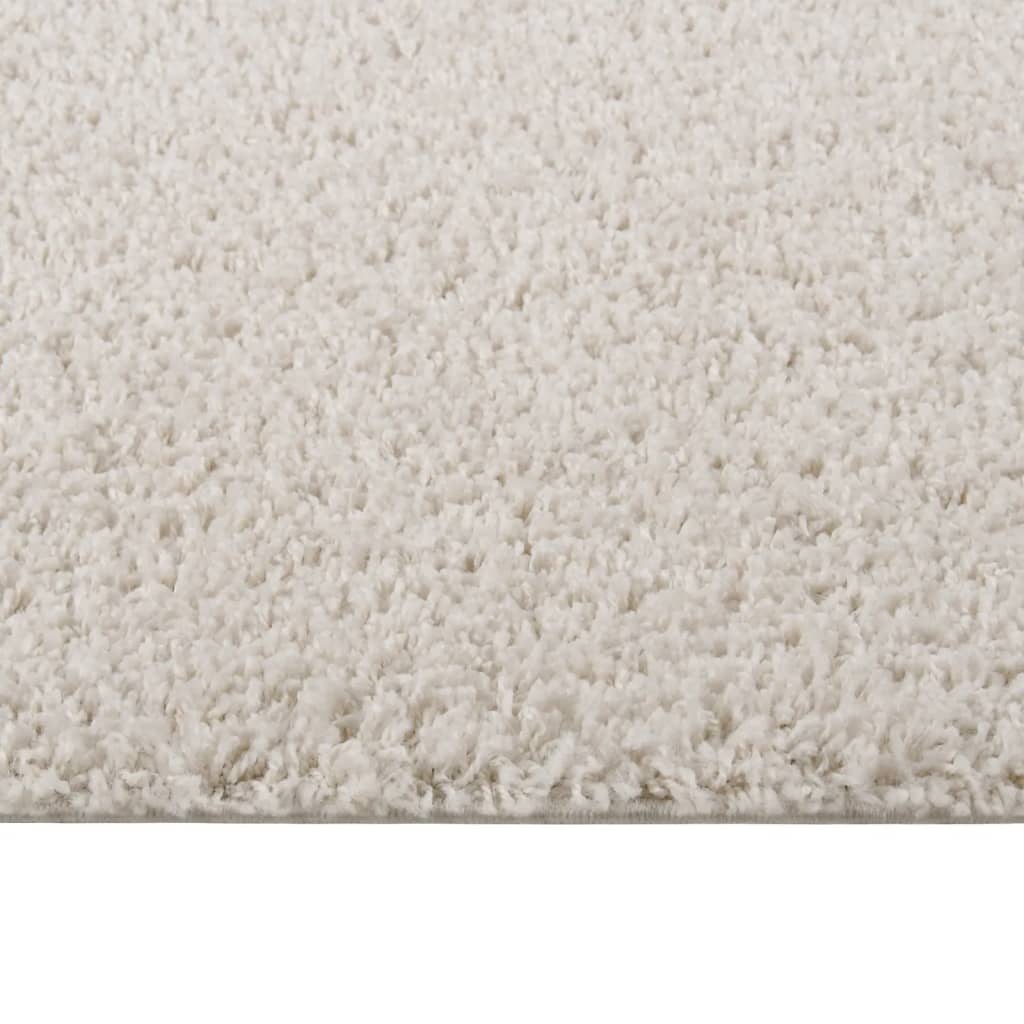 Teppich Shaggy Hochflor Creme 120x170 cm