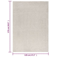 Thumbnail for Teppich Shaggy Hochflor Creme 120x170 cm