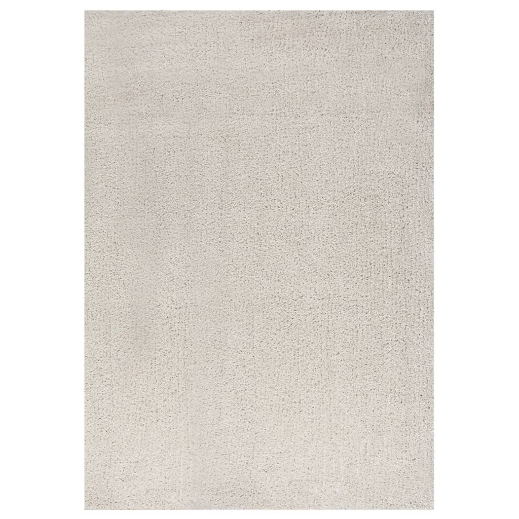 Teppich Shaggy Hochflor Creme 160x230 cm