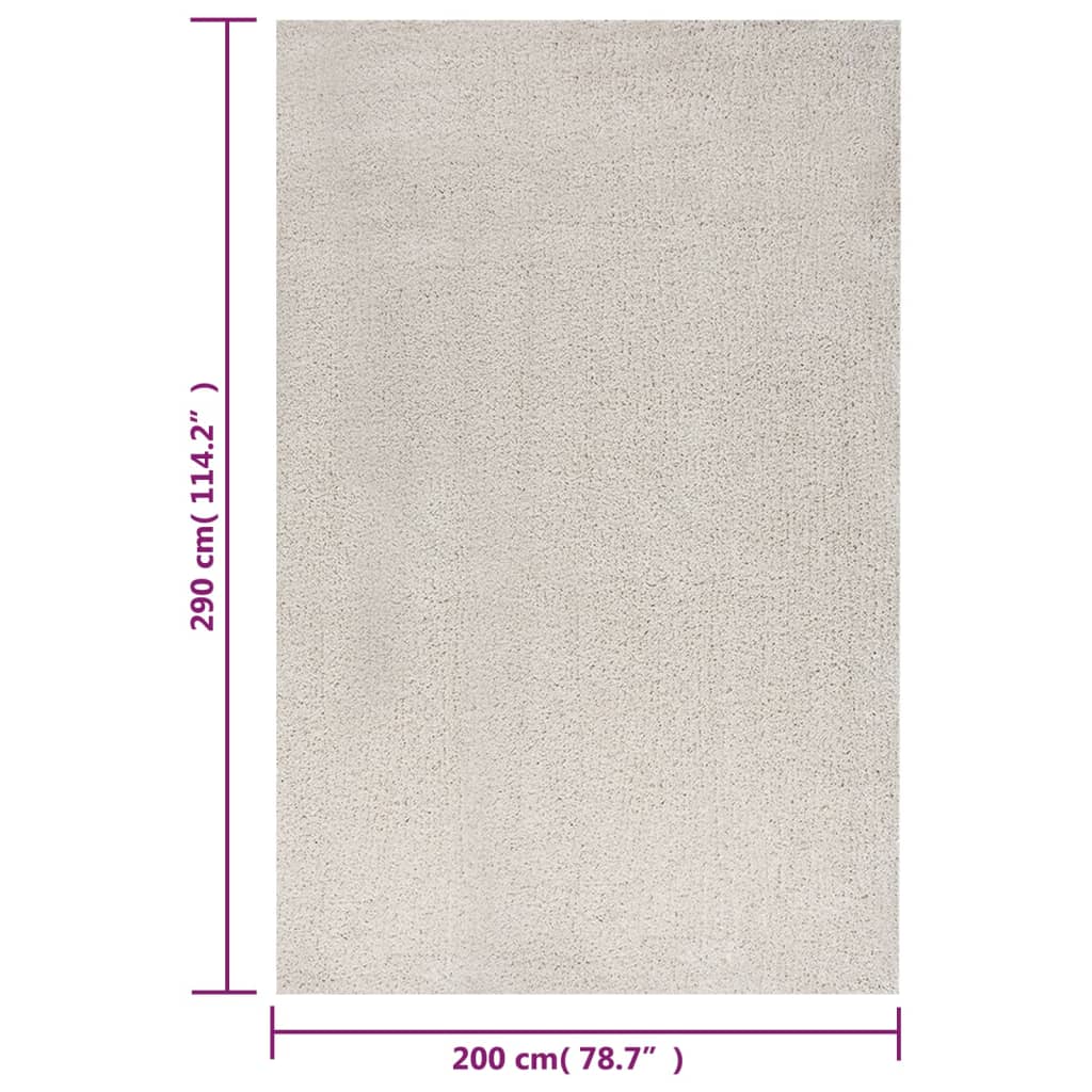 Teppich Shaggy Hochflor Creme 200x290 cm
