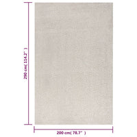 Thumbnail for Teppich Shaggy Hochflor Creme 200x290 cm