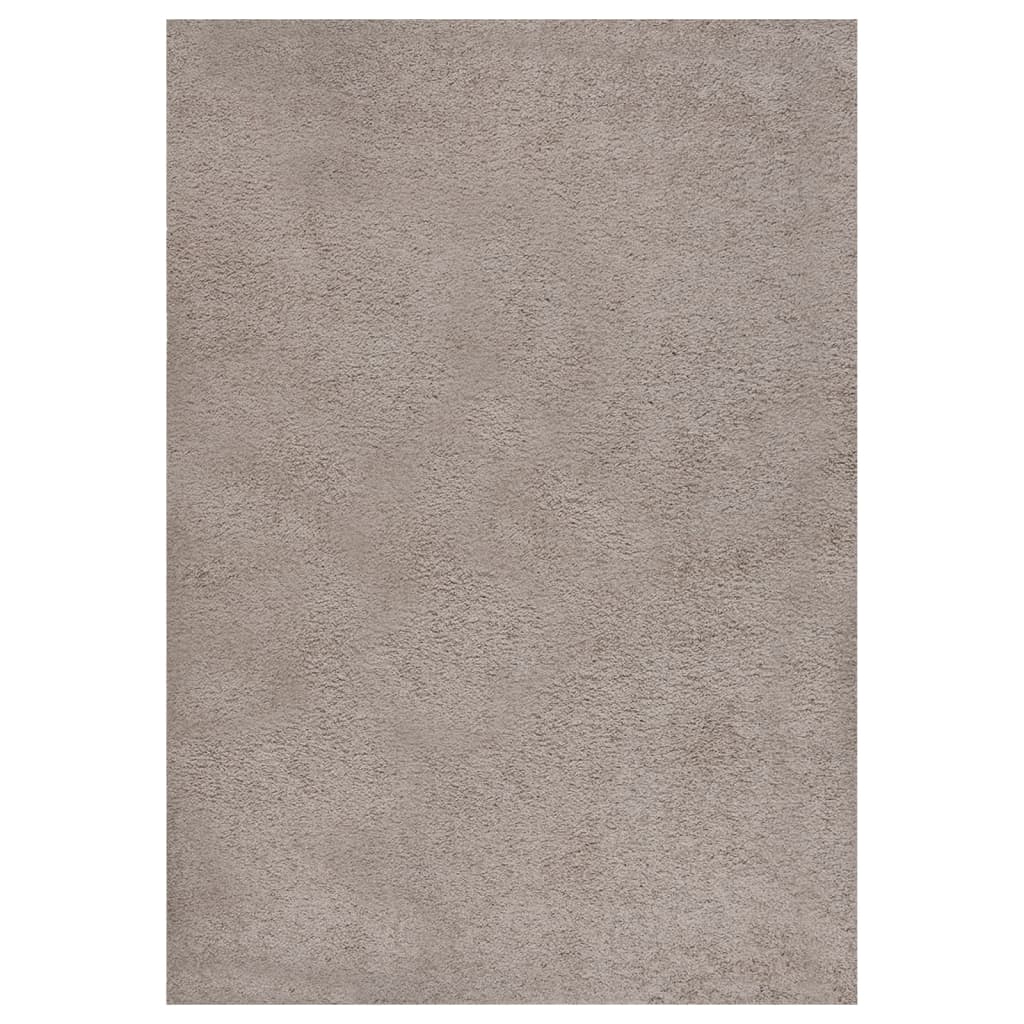Teppich Shaggy Hochflor Beige 140x200 cm