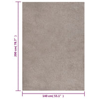 Thumbnail for Teppich Shaggy Hochflor Beige 140x200 cm