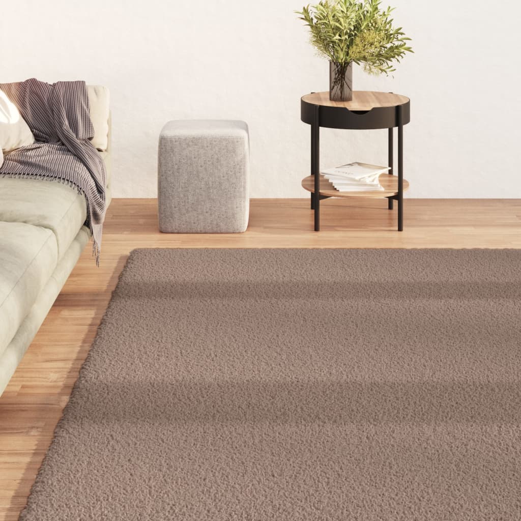 Teppich Shaggy Hochflor Beige 140x200 cm