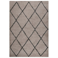 Thumbnail for Teppich Shaggy Hochflor Beige und Anthrazit 140x200 cm
