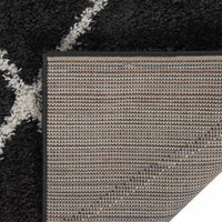 Thumbnail for Teppich Shaggy Hochflor Creme und Anthrazit 140x200 cm