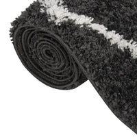 Thumbnail for Teppich Shaggy Hochflor Creme und Anthrazit 200x290 cm