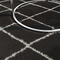 Thumbnail for Teppich Shaggy Hochflor Creme und Anthrazit φ120 cm