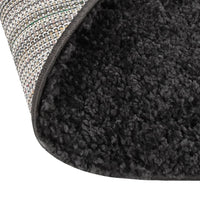 Thumbnail for Teppich Shaggy Hochflor Creme und Anthrazit φ120 cm
