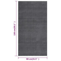 Thumbnail for Teppich Waschbar Flauschig Kurzflor 80x150 Rutschfest Anthrazit