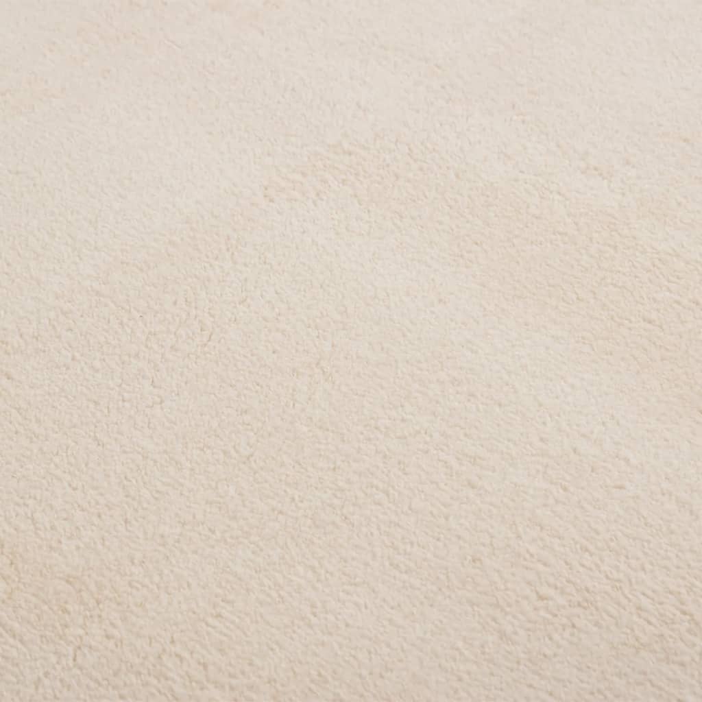 Teppich Waschbar Flauschig Kurzflor 200x290 Rutschfest Beige