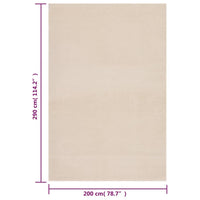 Thumbnail for Teppich Waschbar Flauschig Kurzflor 200x290 Rutschfest Beige