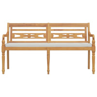 Thumbnail for Batavia-Bank mit Kissen 150 cm Massivholz Teak