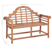 Thumbnail for Gartenbank 127x58,5x92,5 cm Massivholz Teak