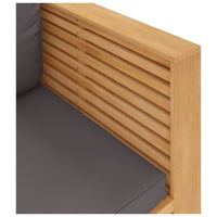 Thumbnail for Gartensessel mit Dunkelgrauen Kissen Massivholz Teak