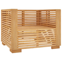 Thumbnail for Gartensessel mit Dunkelgrauen Kissen Massivholz Teak
