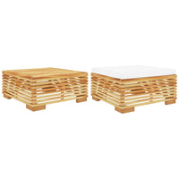 Thumbnail for 2-tlg. Garten-Lounge-Set Massivholz Teak