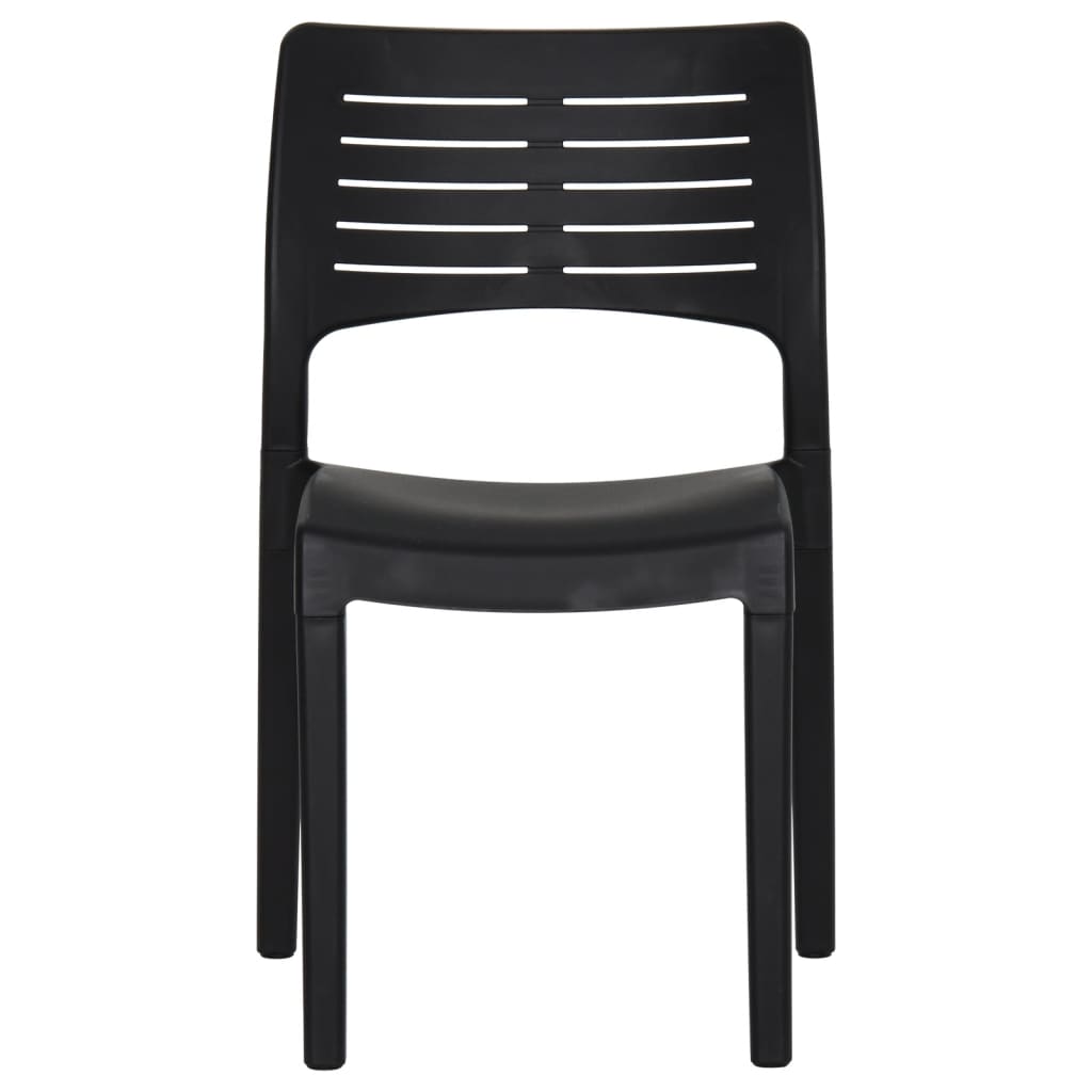 Gartenstühle 2 Stk. Anthrazit Polypropylen