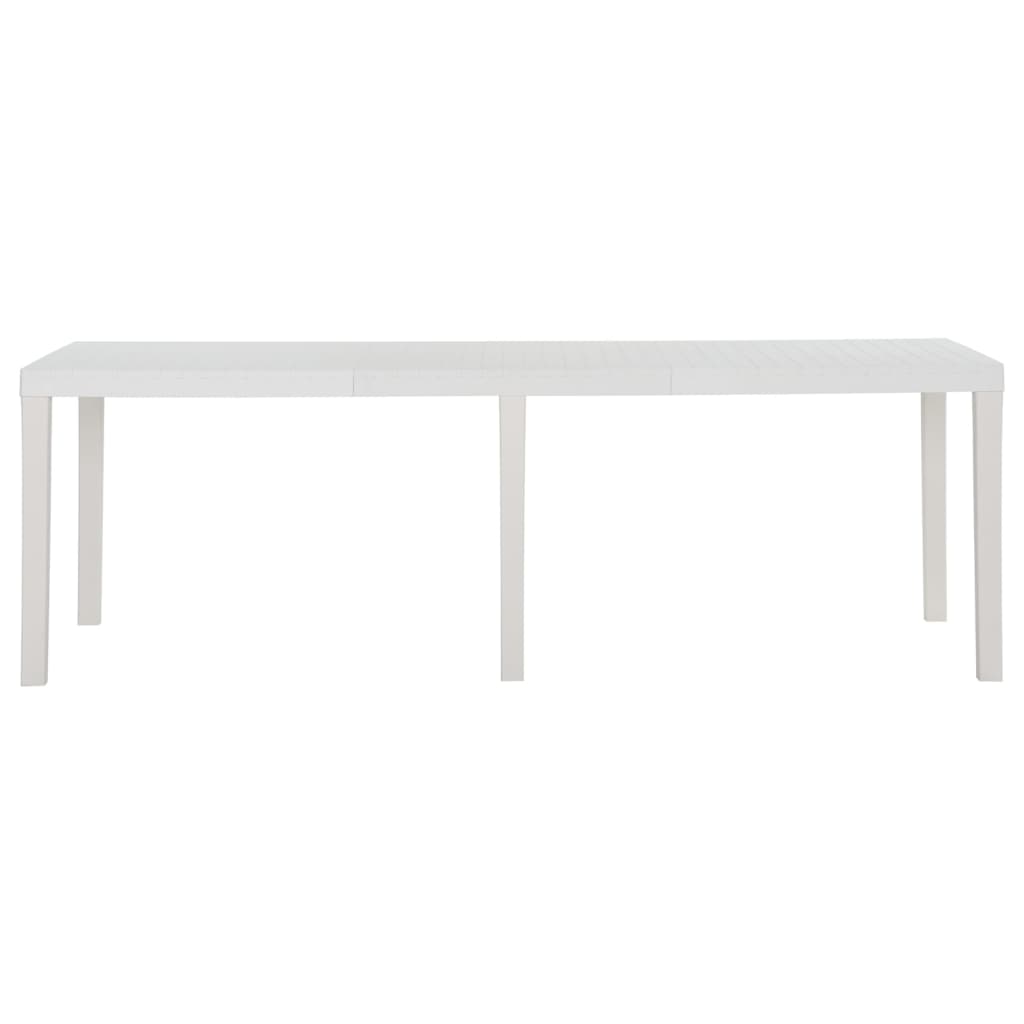 Gartentisch 220x90x72 cm PP Weiß