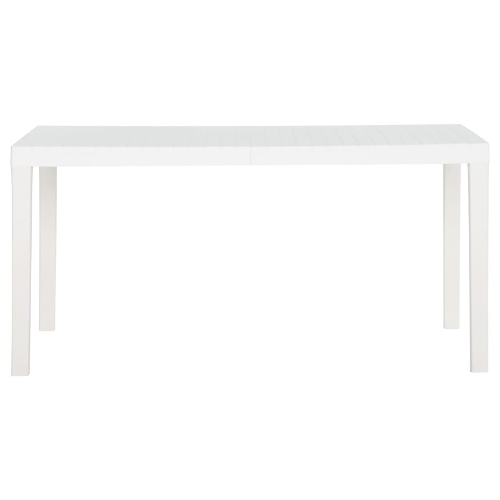 Gartentisch 150x90x72 cm PP Weiß