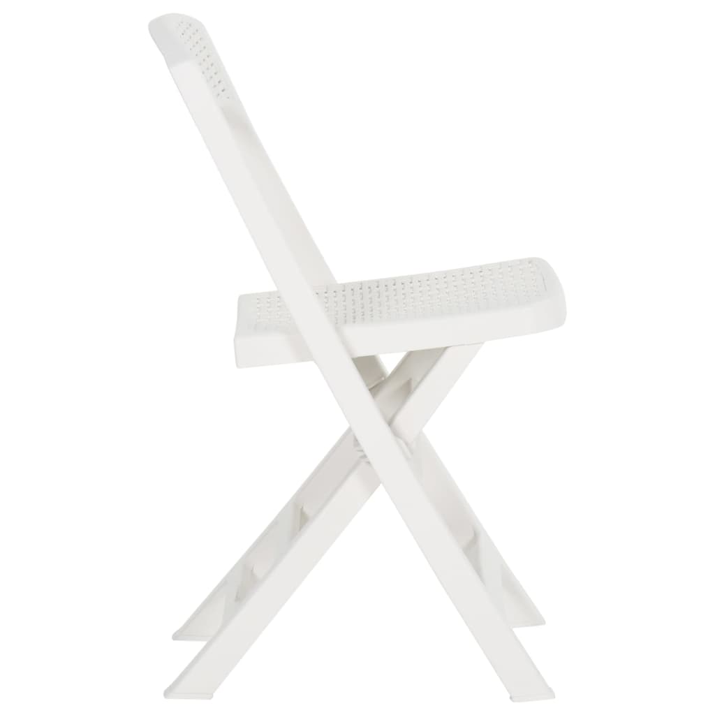 Klappbare Gartenstühle 4 Stk. PP Weiß