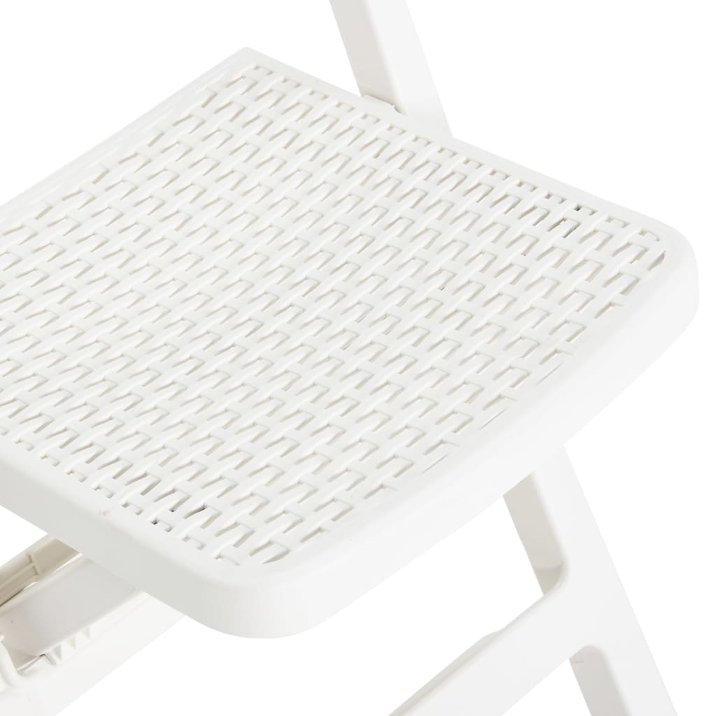 Klappbare Gartenstühle 4 Stk. PP Weiß