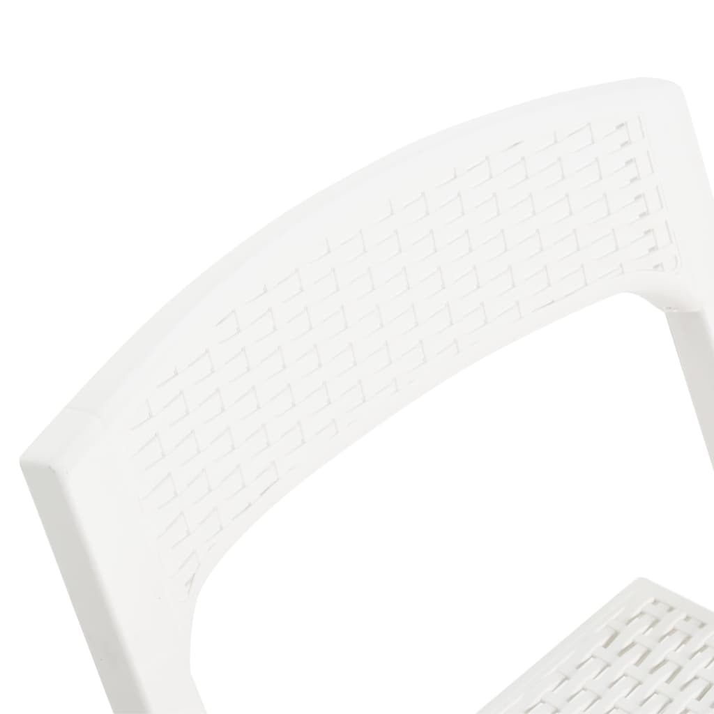 Klappbare Gartenstühle 4 Stk. PP Weiß