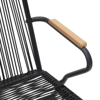 Thumbnail for 7-tlg. Garten-Essgruppe Schwarz PVC-Rattan