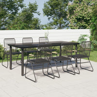 Thumbnail for 7-tlg. Garten-Essgruppe Schwarz PVC-Rattan