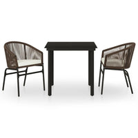 Thumbnail for 3-tlg. Garten-Essgruppe Braun