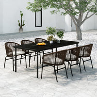 Thumbnail for 7-tlg. Garten-Essgruppe Braun