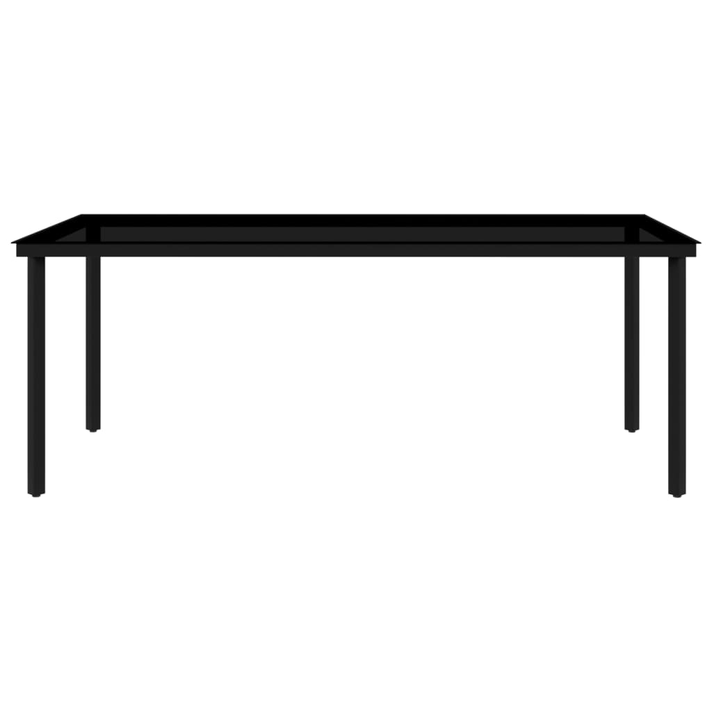 9-tlg. Garten-Essgruppe Schwarz