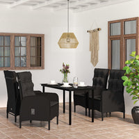 Thumbnail for 5-tlg. Garten-Essgruppe mit Kissen Schwarz