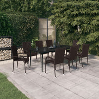 Thumbnail for 9-tlg. Garten-Essgruppe Braun und Schwarz