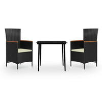 Thumbnail for 3-tlg. Garten-Essgruppe mit Kissen Schwarz