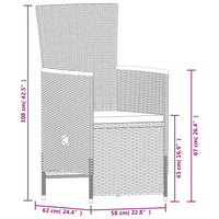 Thumbnail for 9-tlg. Garten-Essgruppe mit Auflagen Schwarz