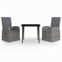 Thumbnail for 3-tlg. Garten-Essgruppe mit Kissen Grau