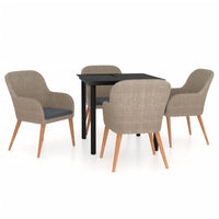 Thumbnail for 5-tlg. Garten-Essgruppe mit Auflagen Braun