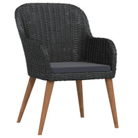 Thumbnail for 3-tlg. Garten-Essgruppe mit Auflagen Schwarz