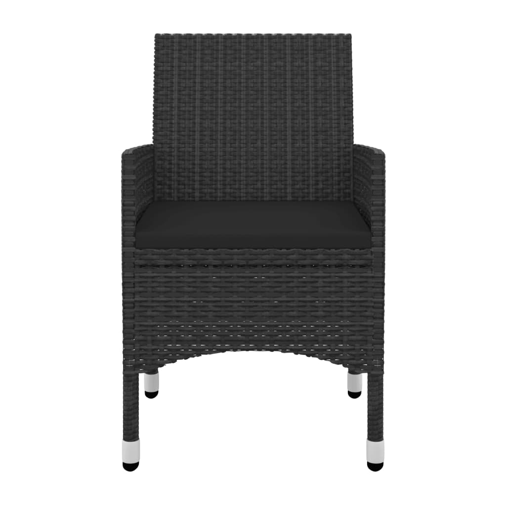 9-tlg. Garten-Essgruppe mit Kissen Poly Rattan und Glas