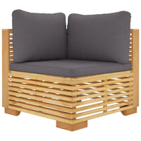 Thumbnail for 5-tlg. Garten-Lounge-Set mit Kissen Massivholz Teak