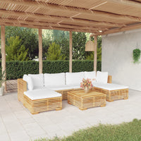 Thumbnail for 7-tlg. Garten-Lounge-Set mit Kissen Massivholz Teak