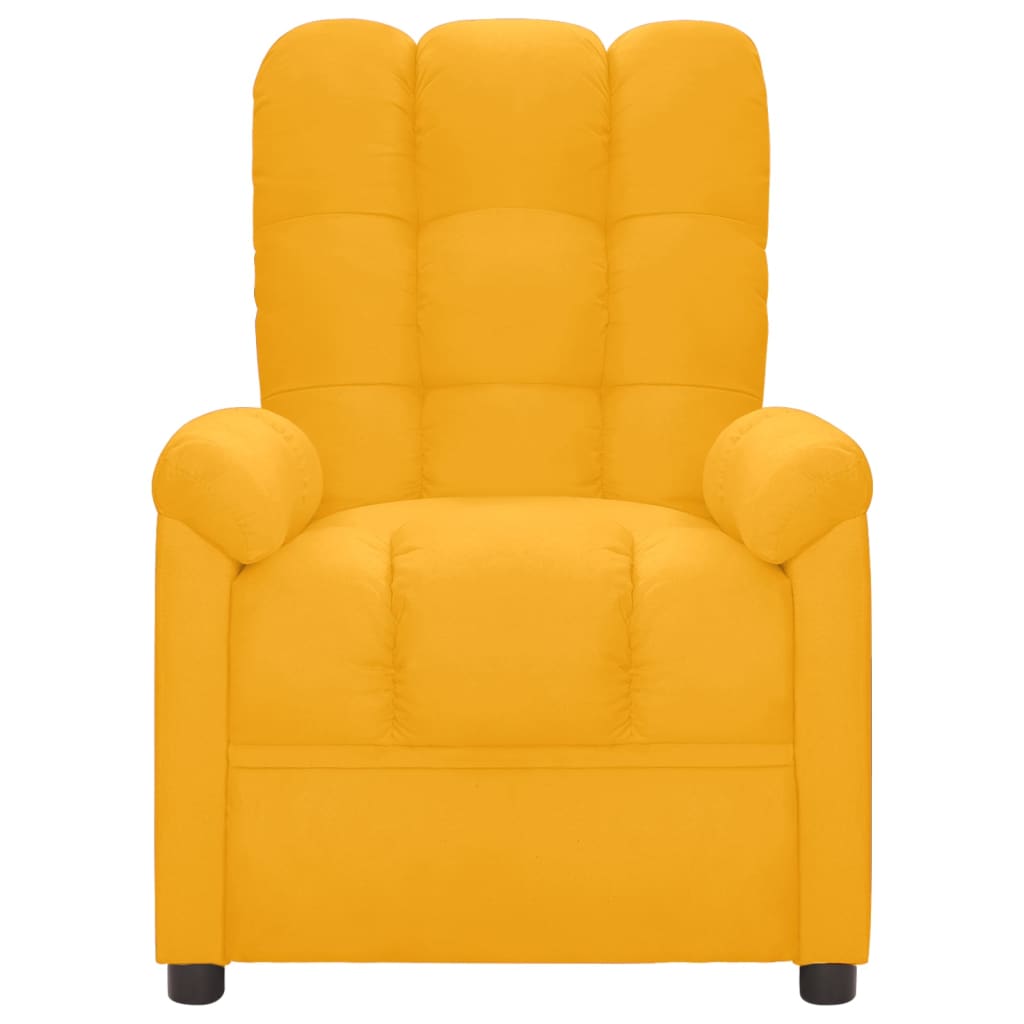 Massagesessel mit Liegefunktion Gelb Stoff