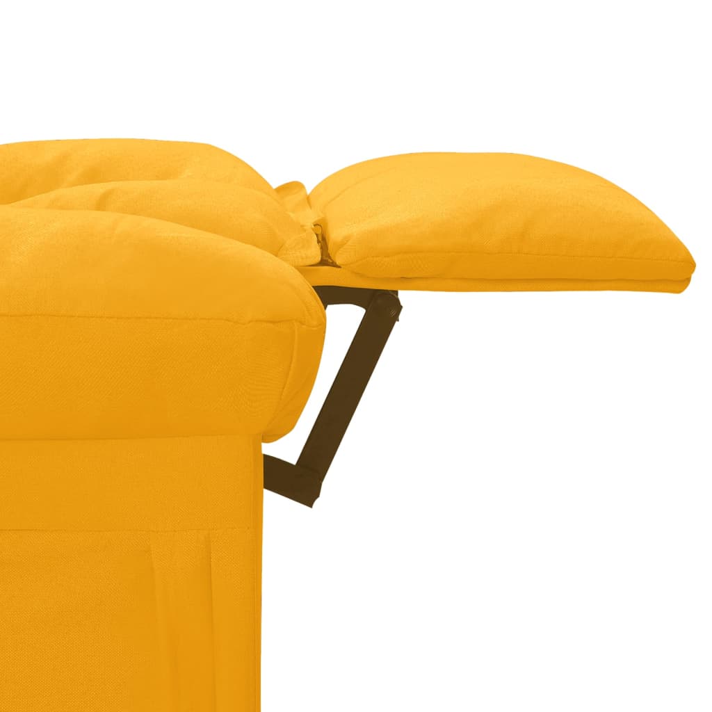 Massagesessel mit Liegefunktion Gelb Stoff