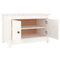 Thumbnail for Schuhschrank Weiß 70x38x45,5 cm Massivholz Kiefer
