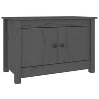 Thumbnail for Schuhschrank Grau 70x38x45,5 cm Massivholz Kiefer