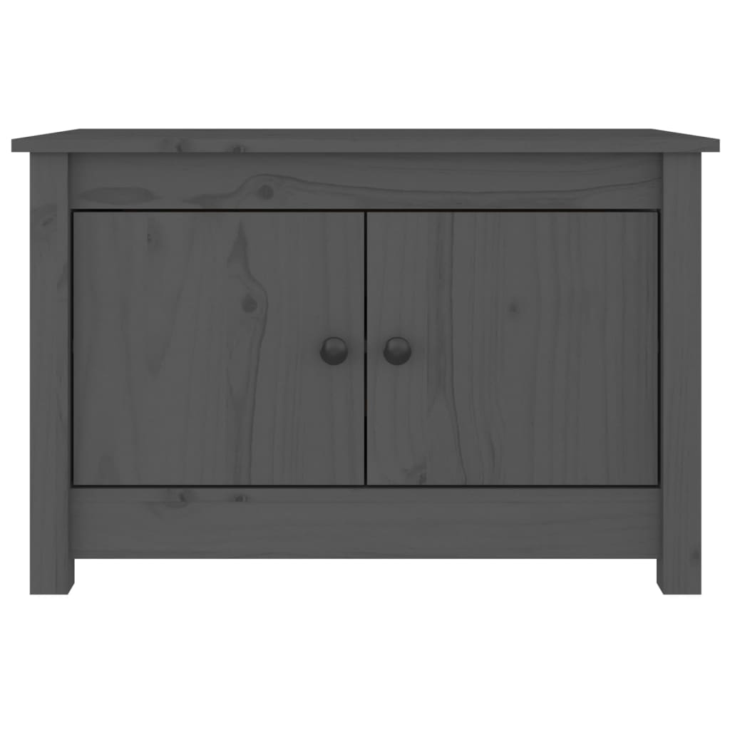 Schuhschrank Grau 70x38x45,5 cm Massivholz Kiefer