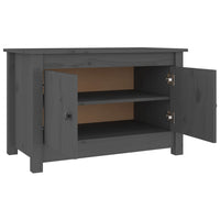Thumbnail for Schuhschrank Grau 70x38x45,5 cm Massivholz Kiefer