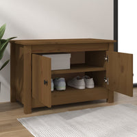 Thumbnail for Schuhschrank Honigbraun 70x38x45,5 cm Massivholz Kiefer